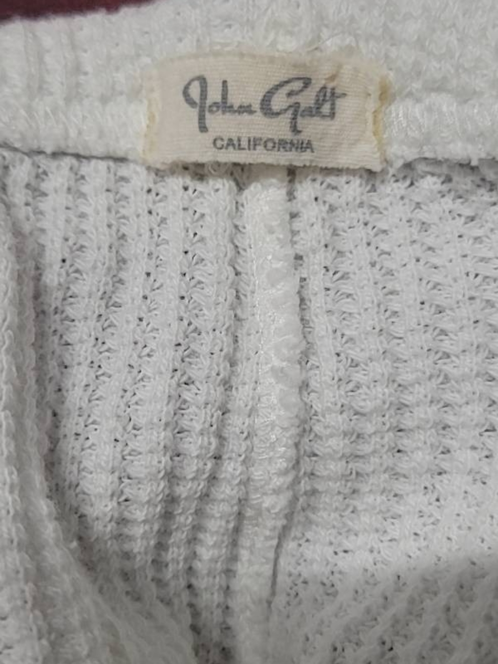 Brandy Melville White Waffle-Knit High Waist Shorts - Picture 2 of 3